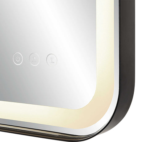 Crofton Vanity Mirror Black & Silver - Black / Silver by Uttermost - View 8