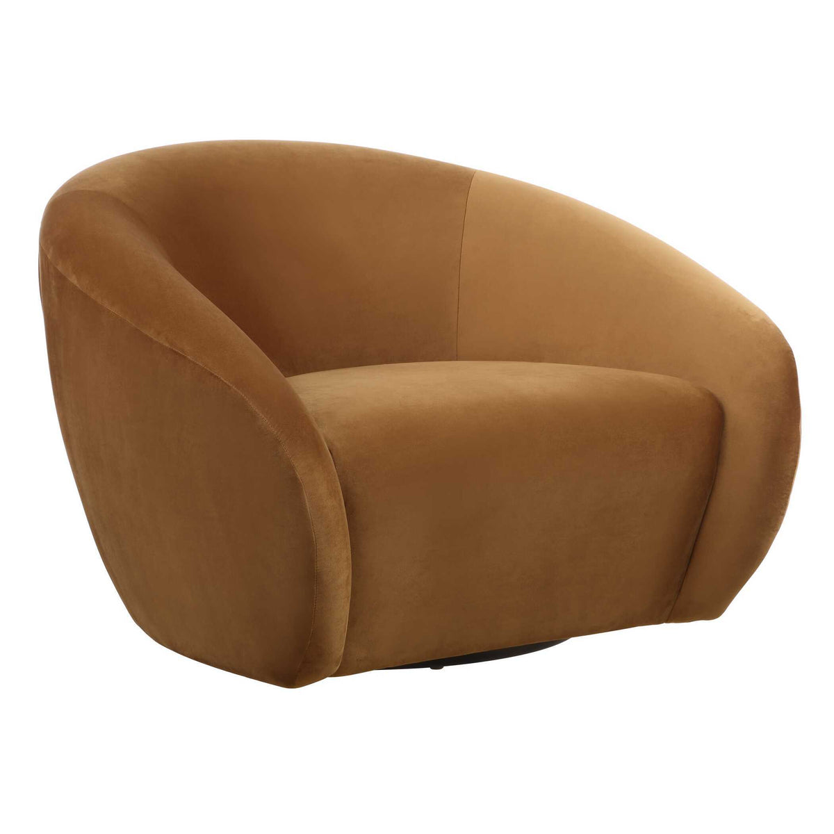 DeSoto Swivel Chair Hazlenut - Orange by Uttermost - View 4