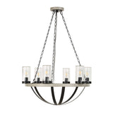 Edgecomb 6 Light Indoor-Outdoor Chandelier Black / Gray - Gray / Black by Uttermost - View 6
