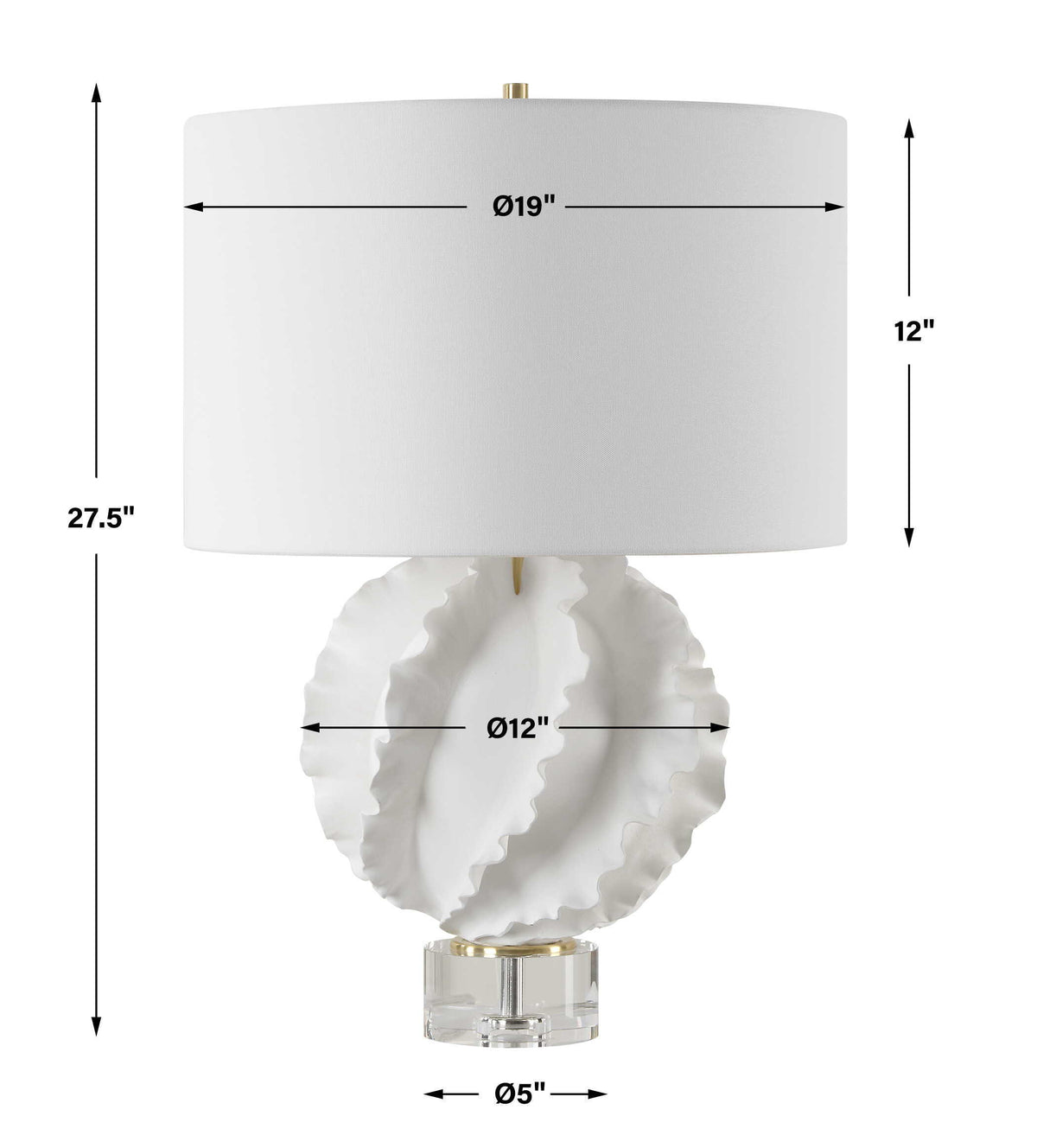 Saylor White Table Lamp by Uttermost - View 8
