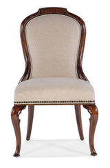 Charleston Upholstered Side Chair (Set of 2) - Dark Brown / Beige by Hooker Furniture - View 9