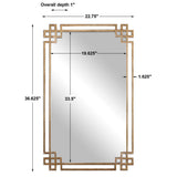 Devoll Mirror - Gold by Uttermost - View 5