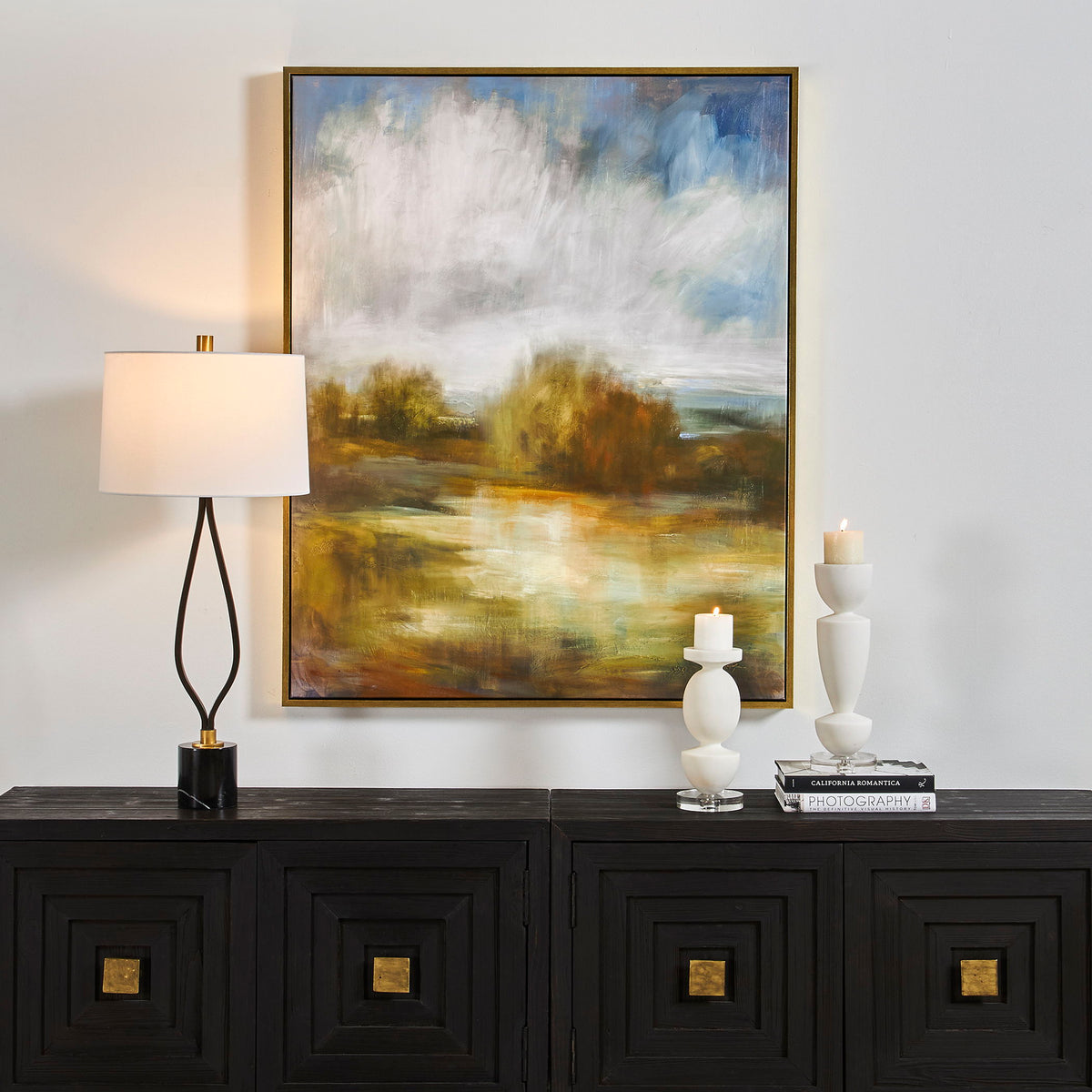 John's Field Framed Landscape Art - Beige / Blue by Uttermost - View 2