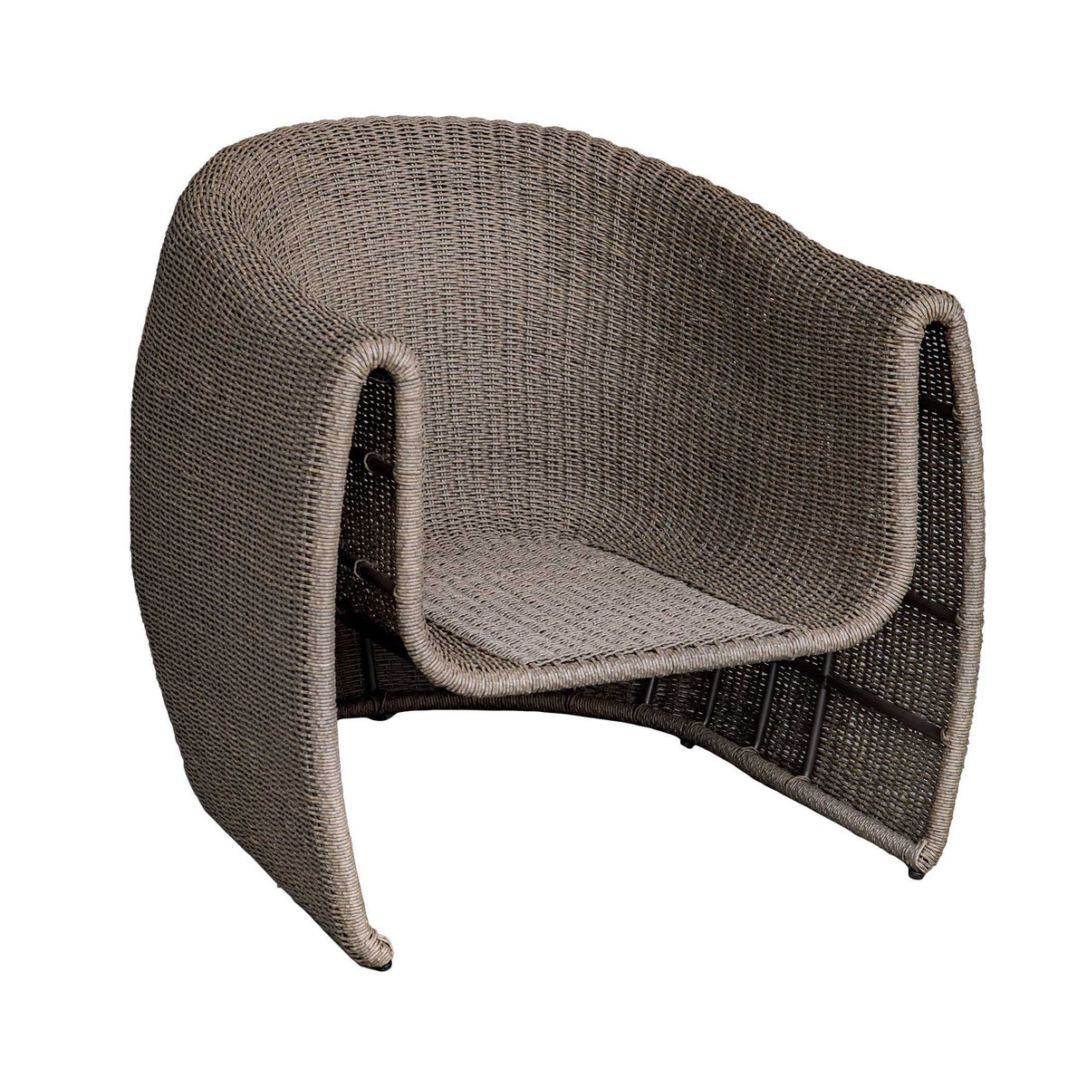 Tropic Outdoor Lounge Chair - Dark Brown / White by Uttermost - View 7