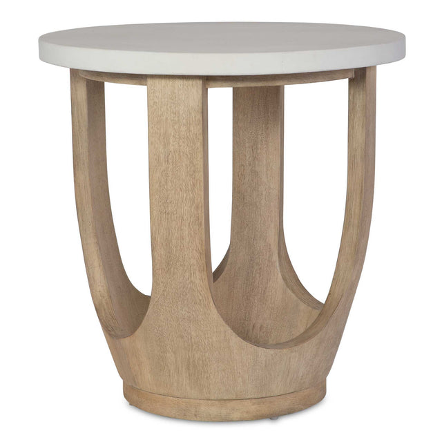 Tatli Stone Top Side Table - Light Brown by Uttermost - View 1