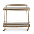 Scarritt Bar Cart Antique Brass - Gold by Uttermost - View 1