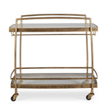 Scarritt Bar Cart Antique Brass - Gold by Uttermost - View 1