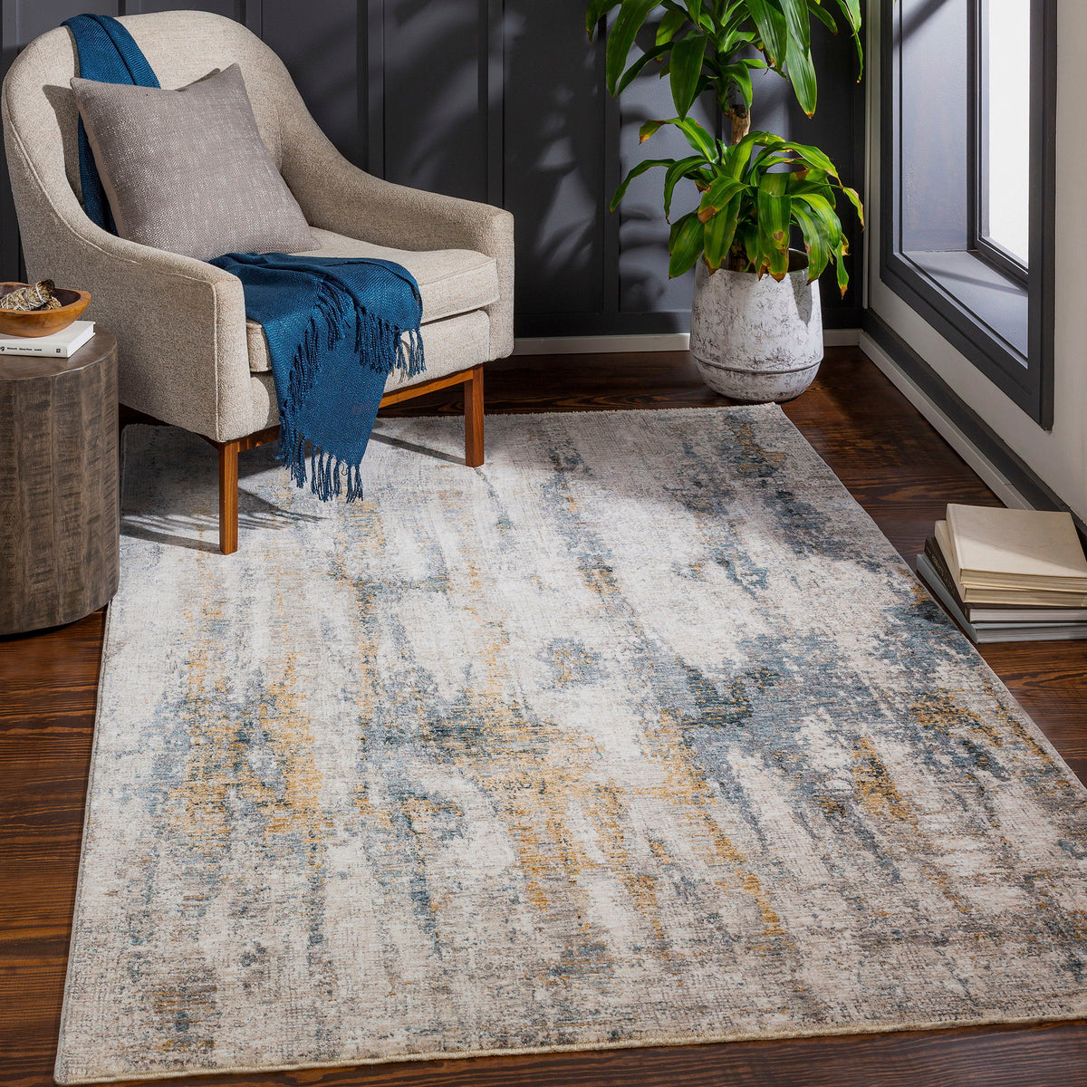 Ladoga Modern 9 X 12 Rug - Light Gray by Uttermost - View 2