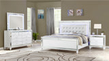 STERLING Queen 4 PC LED Bedroom set made with wood in White Color(CA INVENTORY)