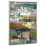 Fiesta Hand Painted Canvas - Blue / Orange by Uttermost - View 4