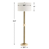 Hudson Floor Lamp - Gold by Uttermost - View 7