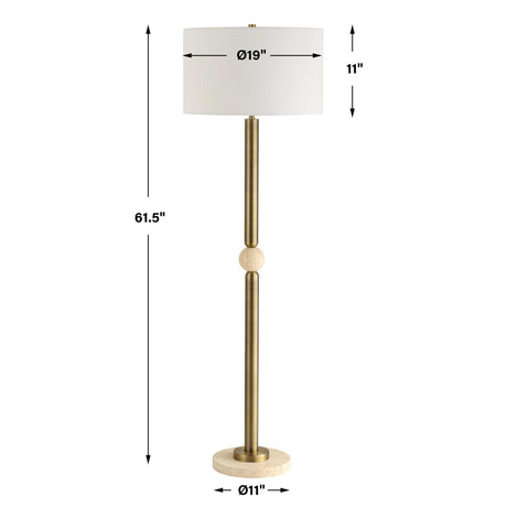 Hudson Floor Lamp - Gold by Uttermost - View 7