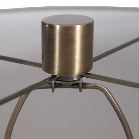 Taria Table Lamp Brushed Brass - Light Brown / Beige by Uttermost - View 7