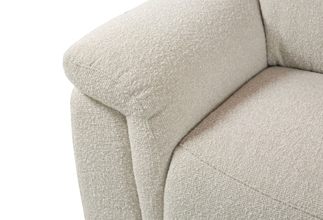 Dayana Beige Boucle Power Recliner Sectional Sofa for 5 People with Cupholder Console & Adjustable Headrest - sold by Home Elegance USA