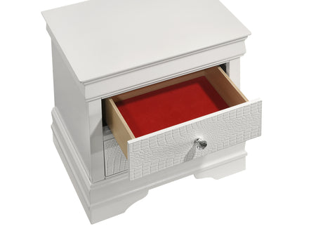 Blaze Upholstered Modern Style 4 Pc Queen Bedroom Set with LED Headboard Made with Wood in White(NJ INVENTORY) - sold by Home Elegance USA