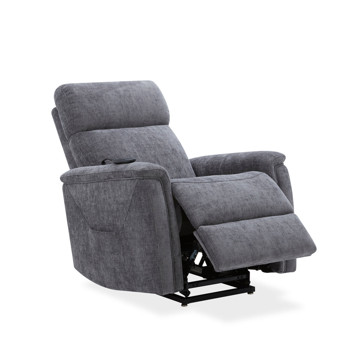 Luma Petite Power Lift Recliner With Power Headrest, Lumbar, Heat & Massage - Dark Gray | Flexsteel