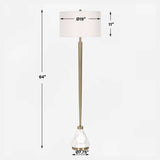 Curran Tapered Metal Floor Lamp - White by Uttermost - View 7