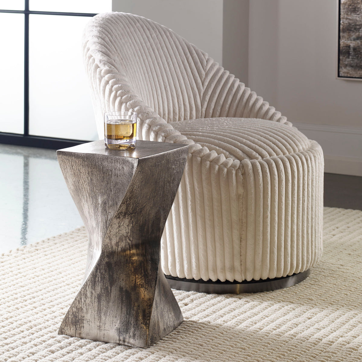 Euphrates Accent Table - Dark Gray by Uttermost - View 2
