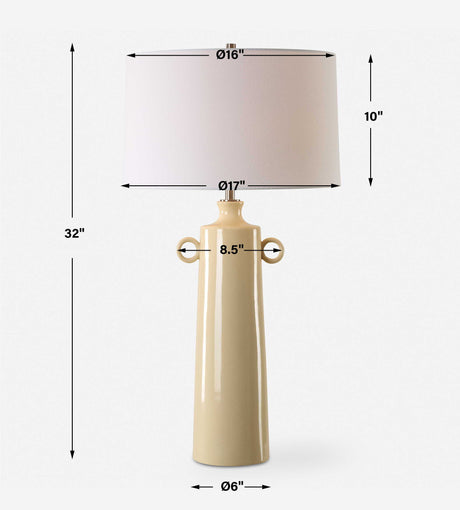 Florero Pale Yellow Table Lamp by Uttermost - View 7