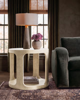 Archives Round End Table Alabaster - Beige by Hooker Furniture - View 5