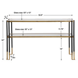 Kentmore Modern Console Table - Gold / Black by Uttermost - View 8
