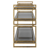 Stacked Up Glass Console Table - Gray by Uttermost - View 5