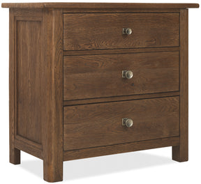 Driftwood Three-Drawer Nightstand Medium Wood - Dark Brown by Hooker Furniture - View 1