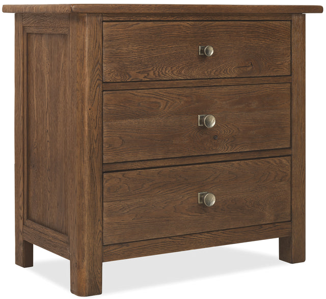 Driftwood Three-Drawer Nightstand Medium Wood - Dark Brown by Hooker Furniture - View 1