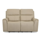 Jarvis Power Reclining Loveseat With Power Headrests - Parchment | Flexsteel
