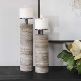Shadowstone Candleholders (Set of 2) - Gray by Uttermost - View 2
