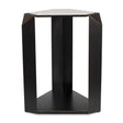 Keenan Geometric Accent Table - Bronze / White by Uttermost - View 1