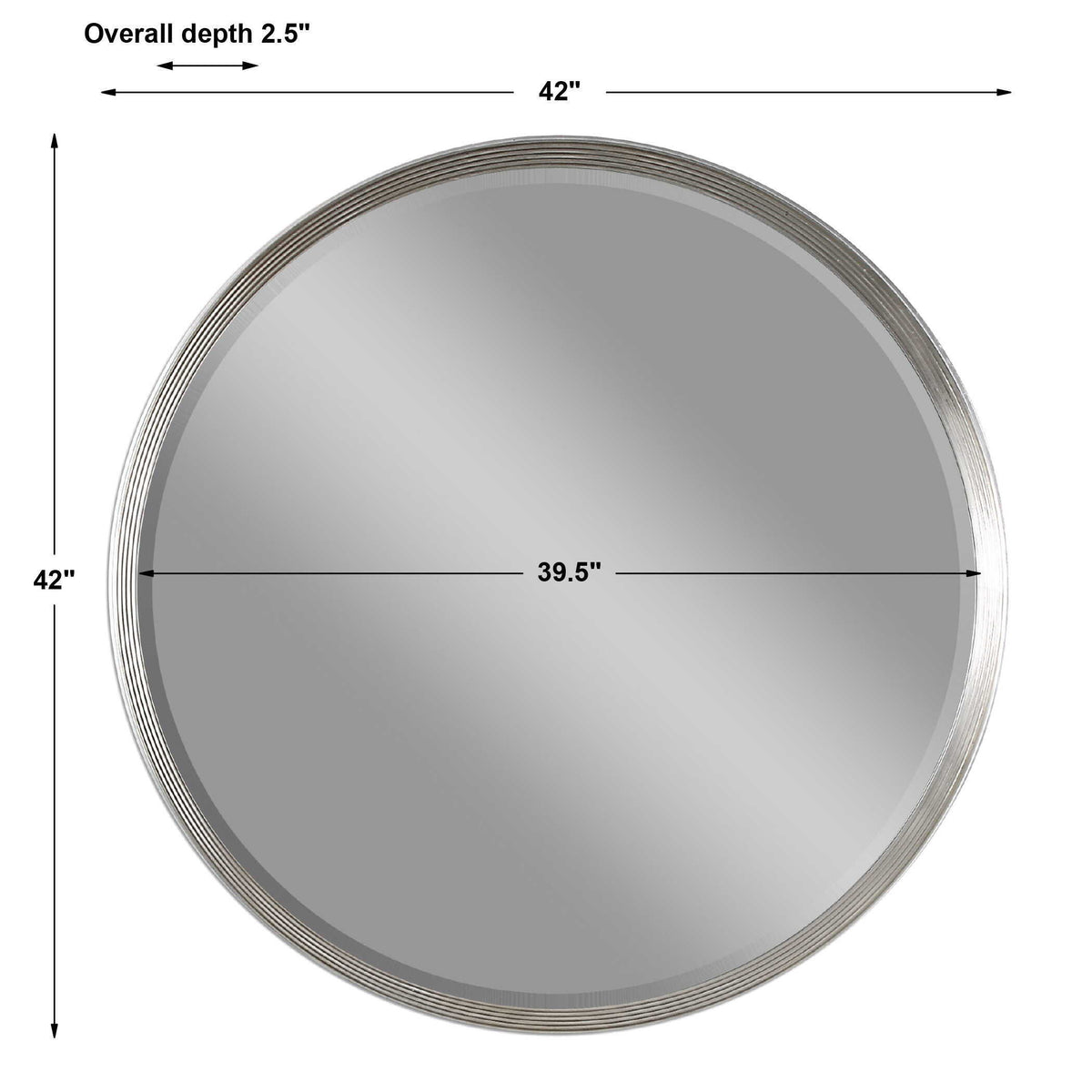 Serenza Round Mirror - Silver by Uttermost - View 4