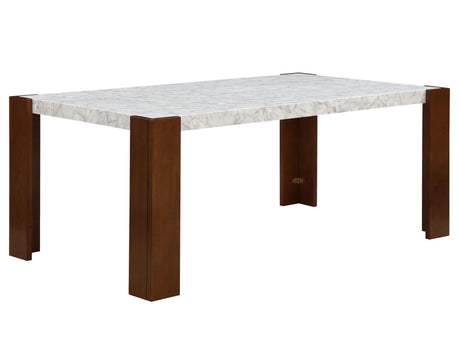Hettie Dining Table W/Engineered Stone Top 7Pcs Dining Room Set - sold by Home Elegance USA
