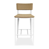 Calbas Outdoor Bar Stool White / Woodtone - White / Light Brown by Uttermost - View 1