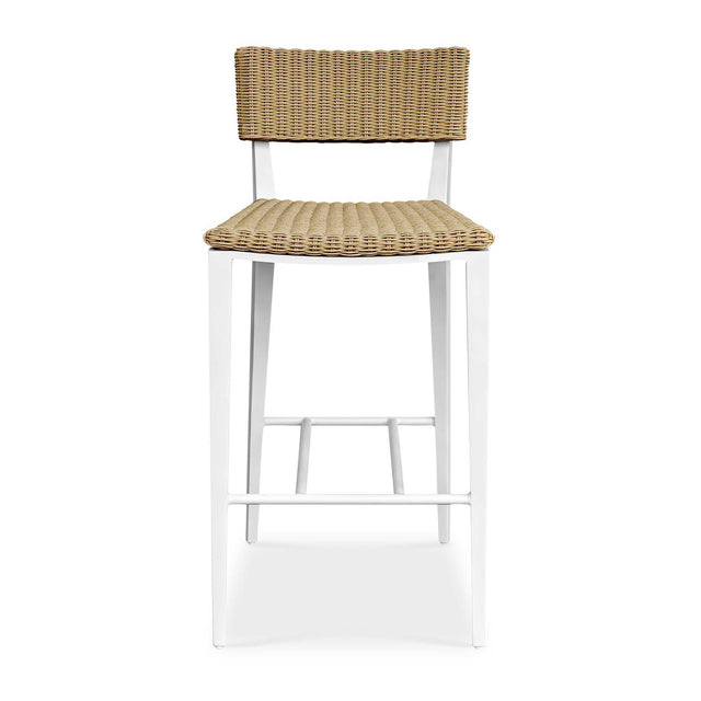 Calbas Outdoor Bar Stool White / Woodtone - White / Light Brown by Uttermost - View 1