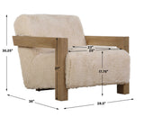 Jackson Sheepskin Accent Chair - Light Brown by Uttermost - View 10