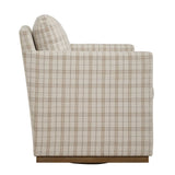 Basie Casual Linen Swivel Chair White - Beige by Uttermost - View 5