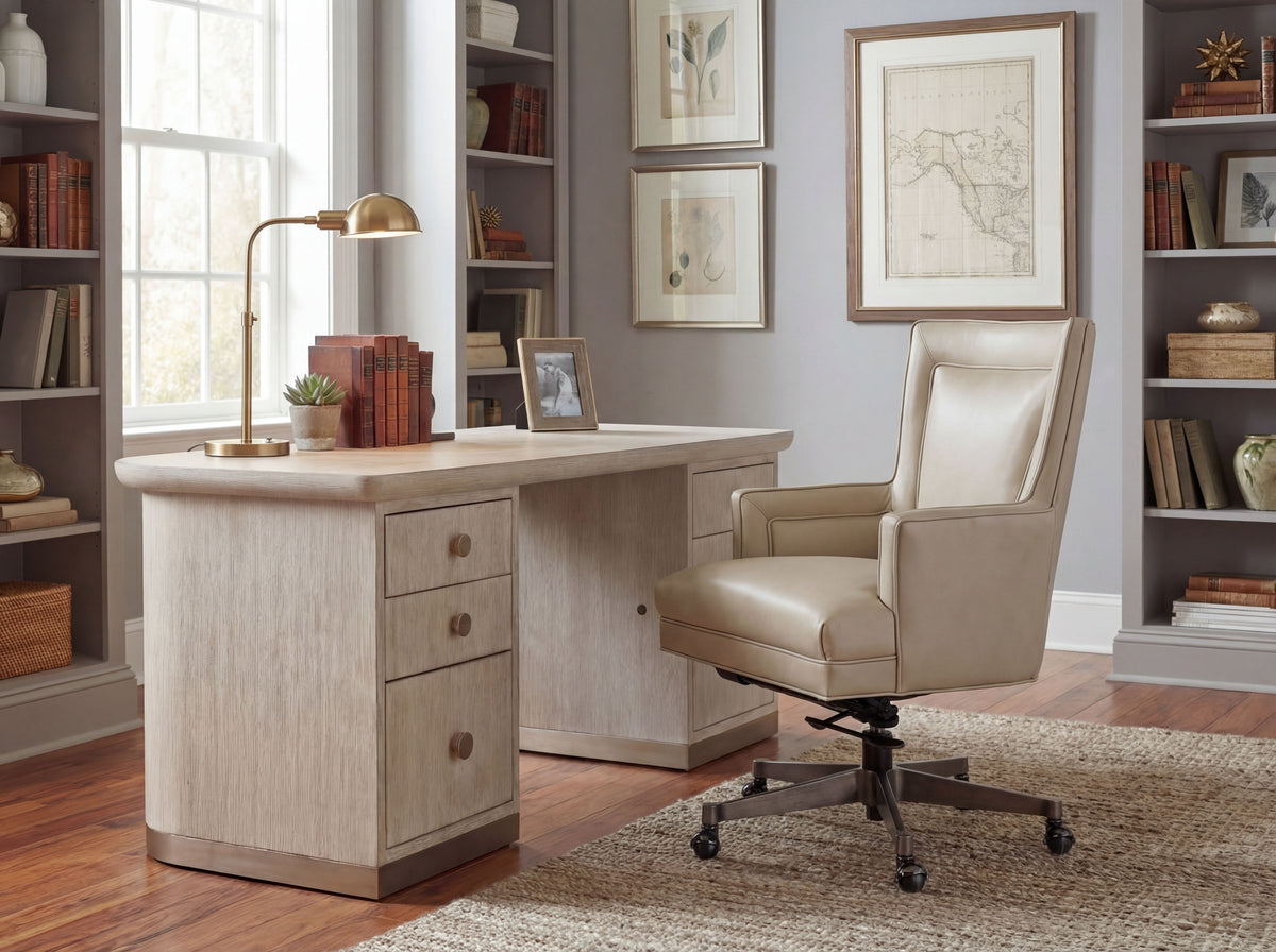 Rosa Executive Swivel Tilt Chair - Beige by Hooker Furniture - View 2