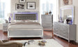 Brachium - 4 Piece Queen Bedroom Set - Silver