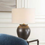 Hawkins Ribbed Table Lamp Bronze - Black by Uttermost - View 2