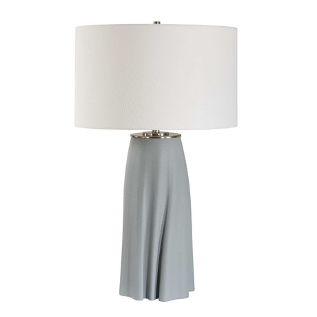 Cover Up Sculpted Table Lamp Blue / Silver - Light Blue by Uttermost - View 4