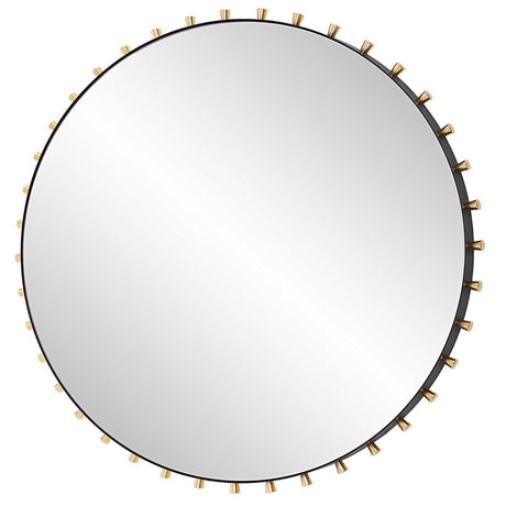 Cosmopolitan Round Mirror - Black / Silver by Uttermost - View 4