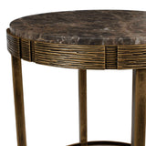 Cusano Round Dark Marble Accent Table Brass / Brown - Gold / Dark Brown by Uttermost - View 8