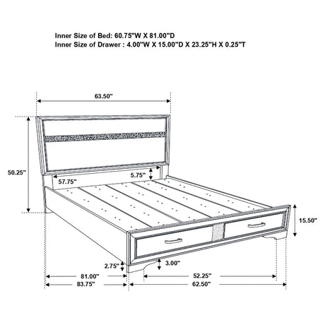 Corbin Black 5-piece Queen Bedroom Set - sold by Home Elegance USA