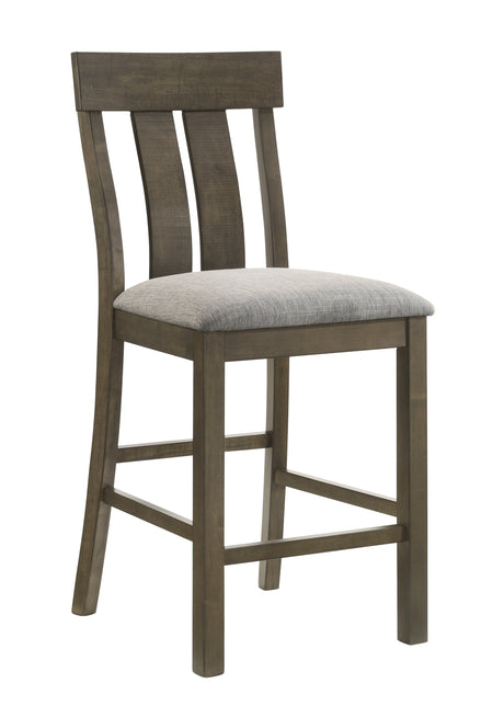 7pc Counter Height Dining Set Beautifully Crafted Dining Table Robust Trestle Base Upholstered Chair Rich Wood Finish Natural Charm Dining Room Furniture Rustic Brown - sold by Home Elegance USA