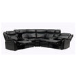 JUPITER Black Leather Sectional with Recliners and LED Lighting - sold by Home Elegance USA