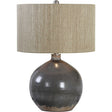 Vardenis Ceramic Lamp - Dark Gray / Beige by Uttermost - View 1
