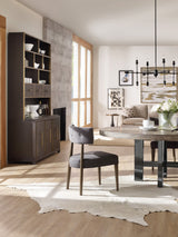 Curata Upholstered Chair - Dark Gray / Dark Brown by Hooker Furniture - View 5