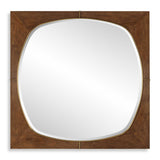 Garonne Square Walnut Mirror - Dark Brown by Uttermost - View 1