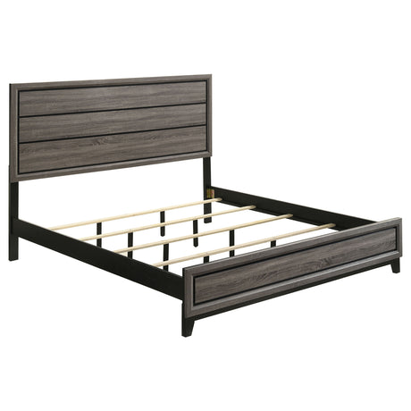 Carina Grey Oak and Black 5-piece Eastern King Panel Bedroom Set - sold by Home Elegance USA